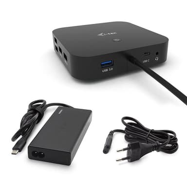 i-tec C31DUALDPDOCKPD65W, Koblet med ledninger (ikke trådløs), USB 3.2 Gen 1 (