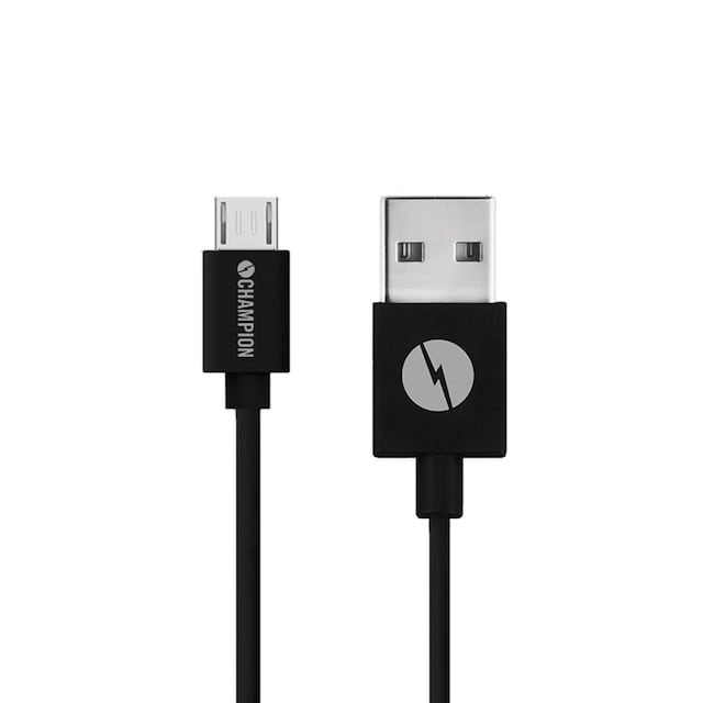 Champion USB-A til Micro-USB-kabel 1m Svart