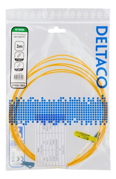 OS2 fiber cable LC - LC, simplex, singlemode, UPC, 9/125, 3m