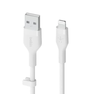 Belkin CAA008BT1MWH, 1 m, USB A, USB C/Lightning, Hvit