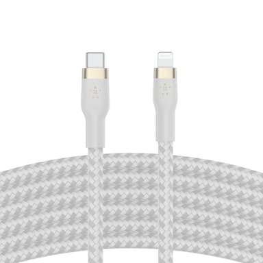 Belkin CAA011BT2MWH, 2 m, USB C, USB C/Lightning, Vit