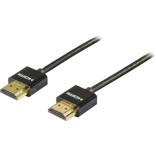DELTACO tunn HDMI-kabel, 1m, svart