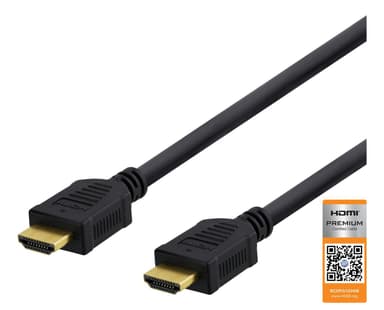 DELTACO HDMI-kabel, Premium High Speed HDMI with Ethernet, 4K, U
