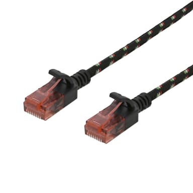 Tough Slim CAT.6A U/UTP Patch Cable 28AWG 3.8mm 0.5m black
