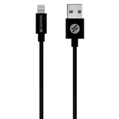 Champion USB-A til Lightning-kabel 1m Sort