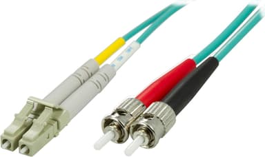 deltaco OM3 Fiber cable, LC - ST, duplex, multimode, 50/125, 3m