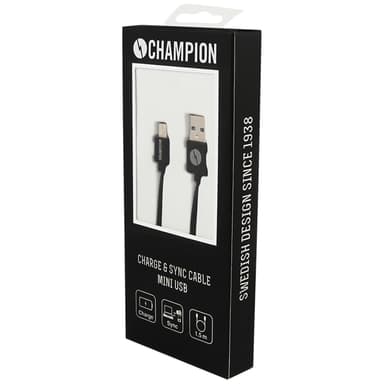 USB-A til Mini-USB-kabel 1,5 m Svart