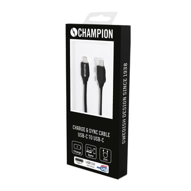 Champion USB-C-kabel 60W 2m Sort