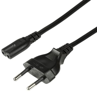 Enhetskabel Euro - C7 Svart 3m