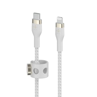 Belkin CAA011BT2MWH, 2 m, USB C, USB C/Lightning, Vit