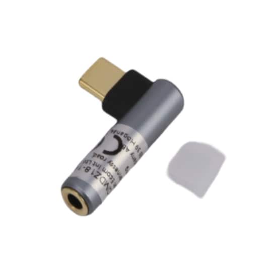 USB-C til 3,5 mm lydadapter for hodetelefoner Sort