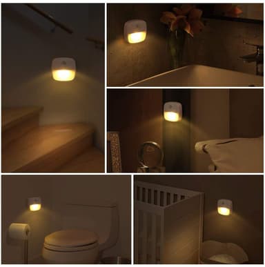 LED bevegelsessensor nattlys 3-pak Varm hvit