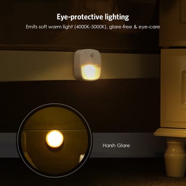 LED bevegelsessensor nattlys 3-pak Varm hvit
