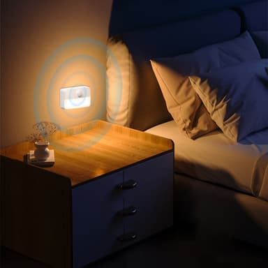 LED bevegelsessensor nattlys 3-pak Varm hvit