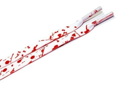 Blekksprut flate skolisser 1 par Hvit 120 cm
