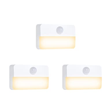 LED bevegelsessensor nattlys 3-pak Varm hvit