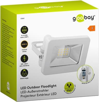 Goobay LED-spotlight for utendørs bruk, 10 W