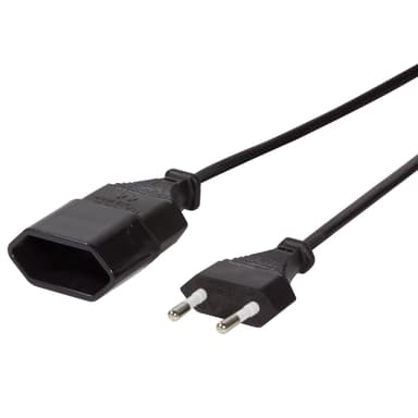 Forlengelseskabel Gravet Euro Black 3m