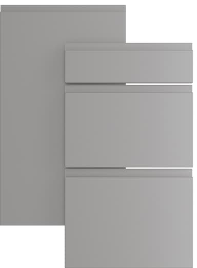 Epoq Integra bottom drawer panel til kjøkken 100x35 (stålgrå)
