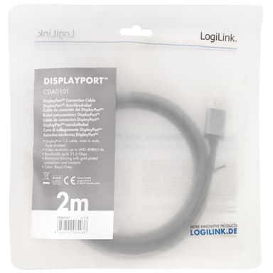 DisplayPort-kabel 4K / 60Hz Aluminium 2m