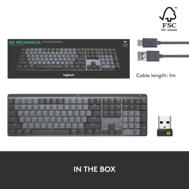 Logitech MX Mechanical trådløst tastatur (grafitt)