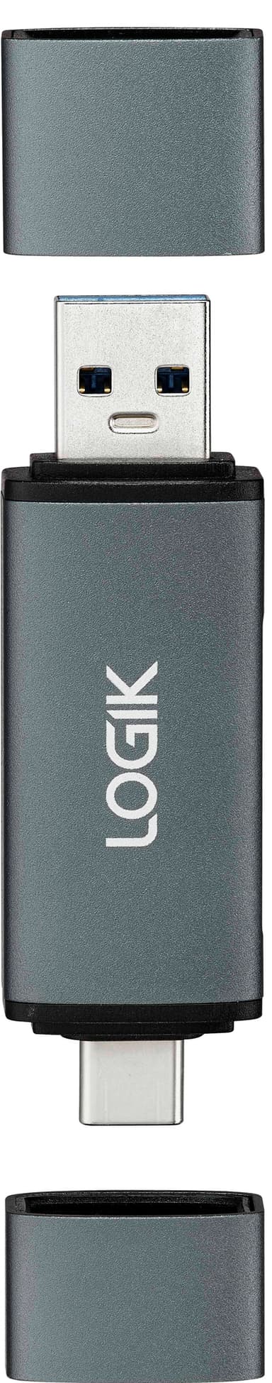 Logik 2-i-1 dobbel USB-kortleser
