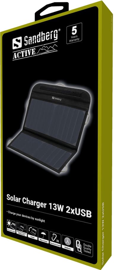 Sandberg 13W dobbel USB solcellelader 