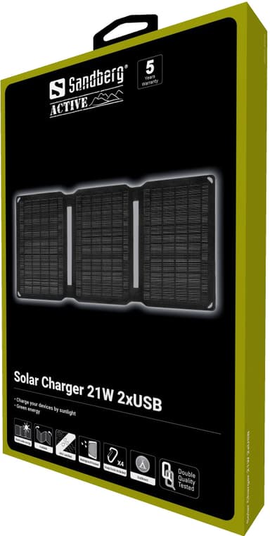 Sandberg 21W dobbel USB solcellelader