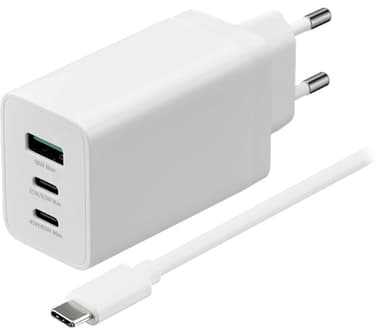 Sandstrøm 65W 3-i-1 GaN lader med kabel
