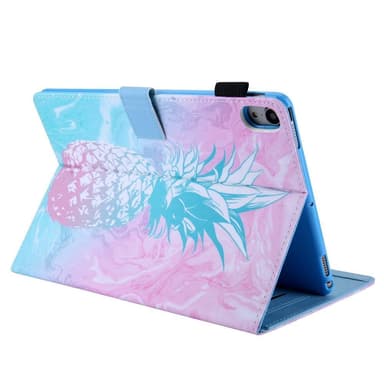 Apple iPad 10.9 2022 Sammenleggbart Veske Kortholder - Blå Ananas