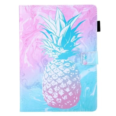 Apple iPad 10.9 2022 Sammenleggbart Veske Kortholder - Blå Ananas