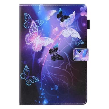 Apple iPad 10.9 2022 Sammenleggbart dekselkortholder - Lilla sommerfugl
