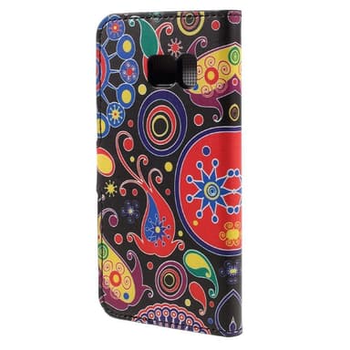 Lommebok-deksel til Samsung Galaxy S7 - Paisley Blomster