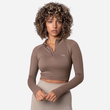 ICIW Define Cropped 1/4 Zip, Padel- og tennistrøye dame M