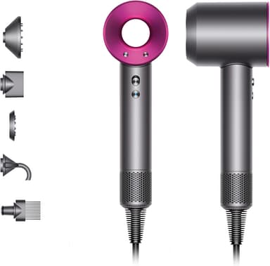 Dyson Supersonic HD07 hårføner (stål/fuksia)