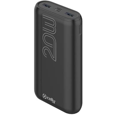 Celly PowerBank PD 20W 20 000 mAh Sort