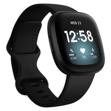 Fitbit Versa 3, Pulsklockor Black
