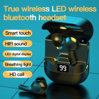 Trådløse ørepropper Bluetooth 5.0 Hvit