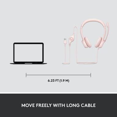 Logitech H390 USB headset (rosa)