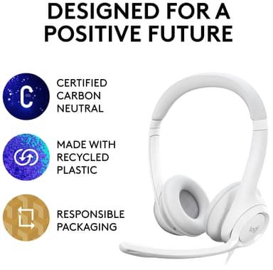 Logitech H390 USB headset (hvit)