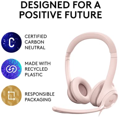 Logitech H390 USB headset (rosa)