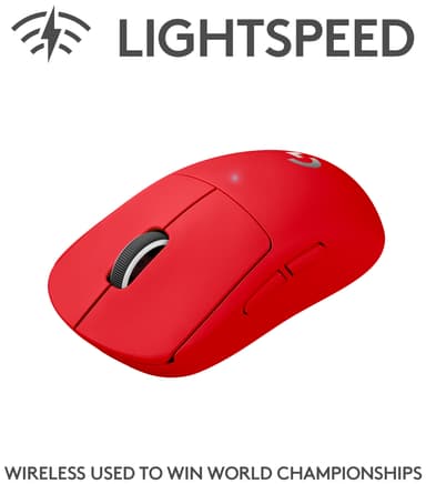 Logitech G Pro X Superlight trådløs gamingmus (rød)