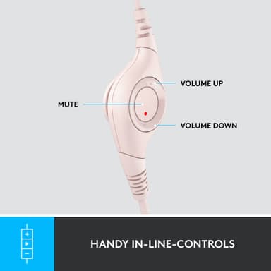 Logitech H390 USB headset (rosa)