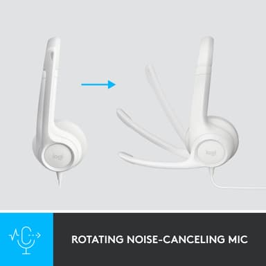 Logitech H390 USB headset (hvit)