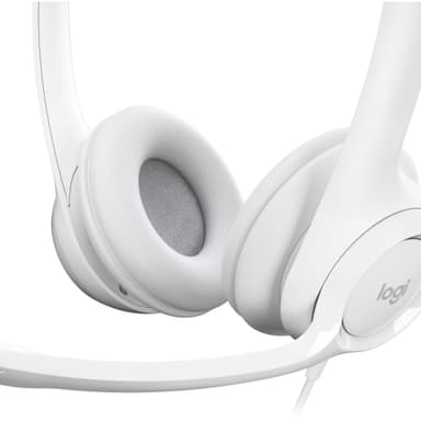 Logitech H390 USB headset (hvit)