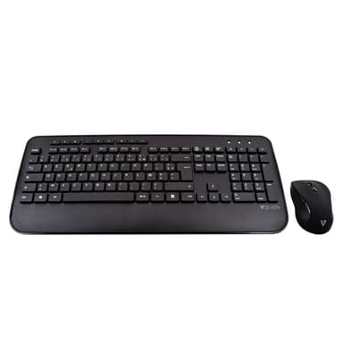 V7 CKW300FR, Fullstor (100 %), Bluetooth, Svart, Mus inkluderad