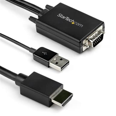 StarTech.com VGA2HDMM3M, 3,048 m, USB Type-A + VGA (D-Sub), HDMI Type A (Standar