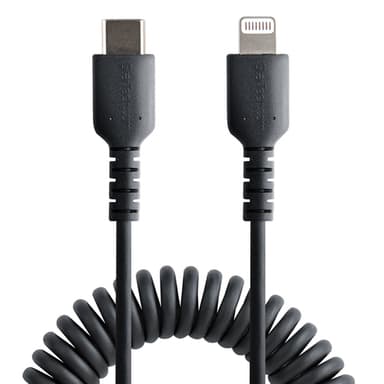 StarTech.com USB C till Lightning-kabel 50 cm, MFi-certifierad, iPhone-spirallad