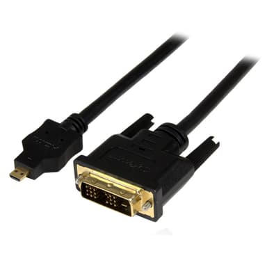 StarTech.com HDDDVIMM1M, 1 m, Micro-HDMI, DVI-D, Hankjønn, Hankjønn, Rett