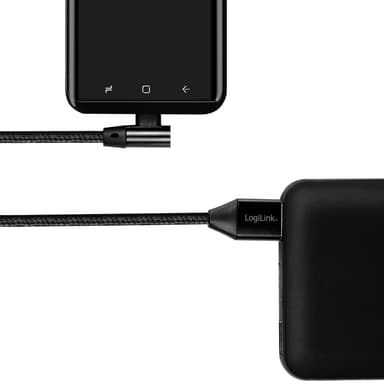 Vinklet USB-C-kabel USB 2.0 Maks 3A 1m